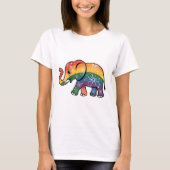 Regenboogolifant T-shirt (Voorkant)