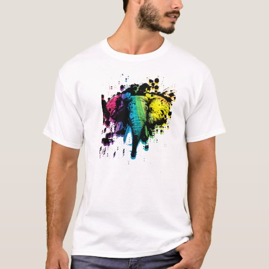 Regenboogolifant T-shirt (Voorkant)