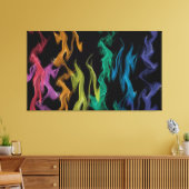 Regenboogontvlammen Canvas Afdruk (Insitu (Woonkamer))