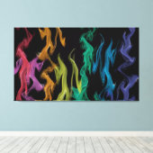 Regenboogontvlammen Canvas Afdruk (Insitu (Houten vloer))
