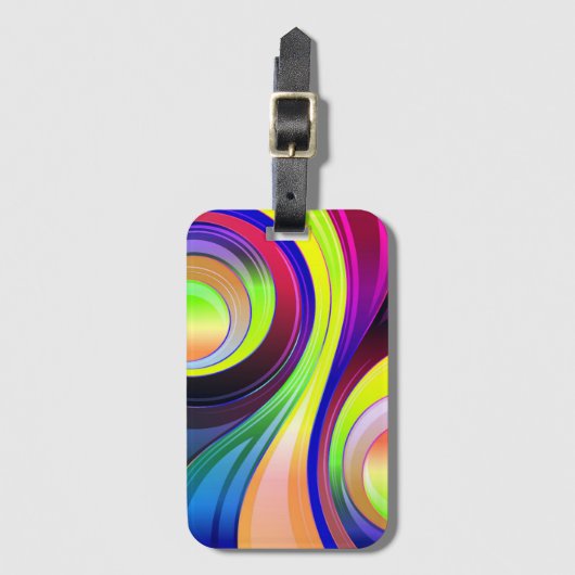 Regenboogontwerp Bagagelabel (Voorkant (verticaal))