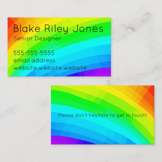 regenboogontwerp visitekaartje (Voorkant / Achterkant)