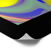 Regenboogoog, Abstracte 3D-kunst Poster (Hoek)