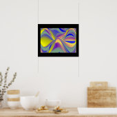 Regenboogoog, Abstracte 3D-kunst Poster (Keuken)