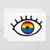 Regenboogoog Briefkaart (Voorkant / Achterkant)