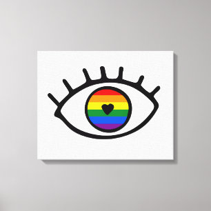 Regenboogoog Canvas Afdruk