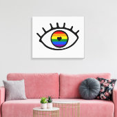Regenboogoog Canvas Afdruk (Insitu (Woonkamer))