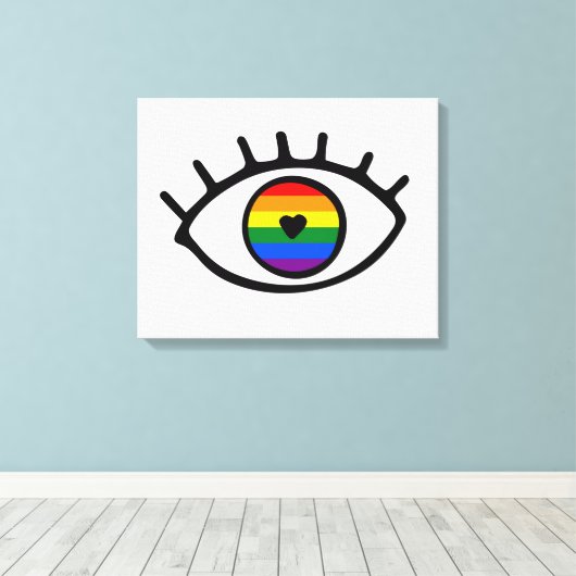 Regenboogoog Canvas Afdruk (Insitu (Houten vloer))