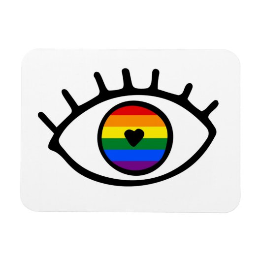 Regenboogoog Magneet (Horizontaal)