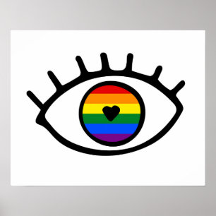 Regenboogoog Poster