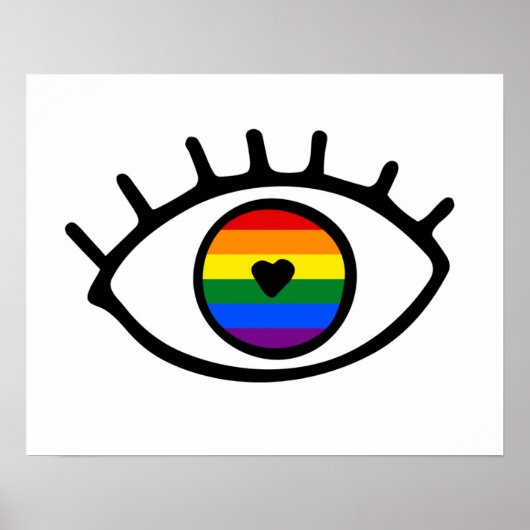 Regenboogoog Poster (Voorkant)