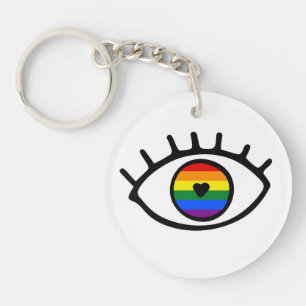 Regenboogoog Sleutelhanger