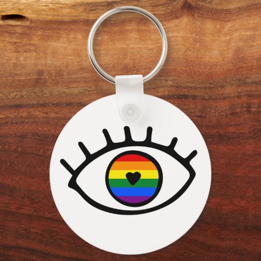Regenboogoog Sleutelhanger (Voorkant)
