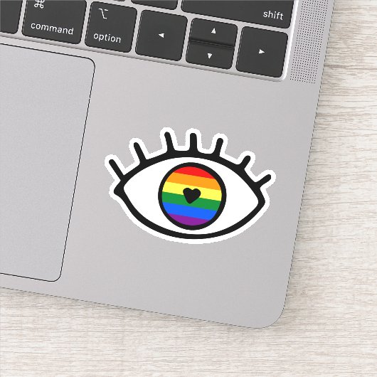 Regenboogoog Sticker (Detail)