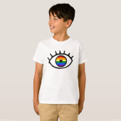 Regenboogoog T-shirt (Voorkant volledig)