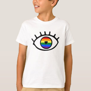 Regenboogoog T-shirt