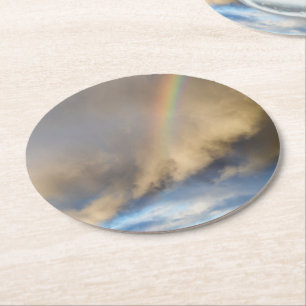 regenboogopstand ronde kartonnen onderzetter