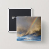 regenboogopstand vierkante button 5,1 cm (Voorkant /achterkant)