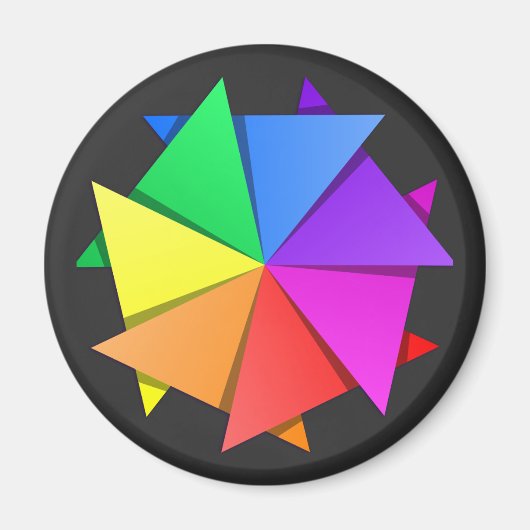 regenboogorigami magneet (Voorkant)