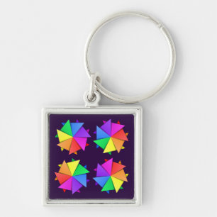 regenboogorigami sleutelhanger