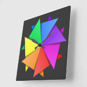 regenboogorigami vierkante klok (Hoek)