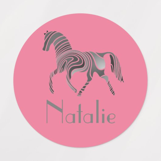 Regenboogpaard - jouw naam labels (Design 2)