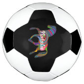 Regenboogpaard - jouw naam voetbal (Gedraaid)