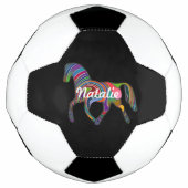 Regenboogpaard - jouw naam voetbal (Voorkant)
