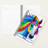 Regenboogpaard met naaktneus planner (Display)