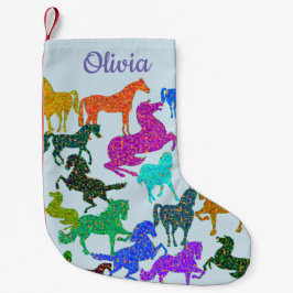 Regenboogpaarden Aangepaste kerststop Kleine Kerstsok