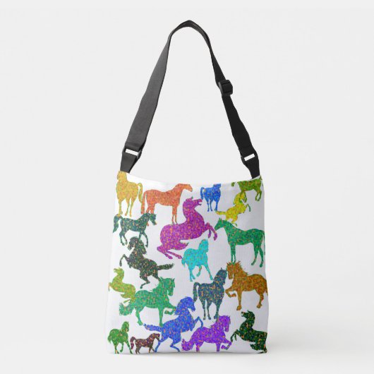Regenboogpaarden Crossbody Tas (Voorkant)