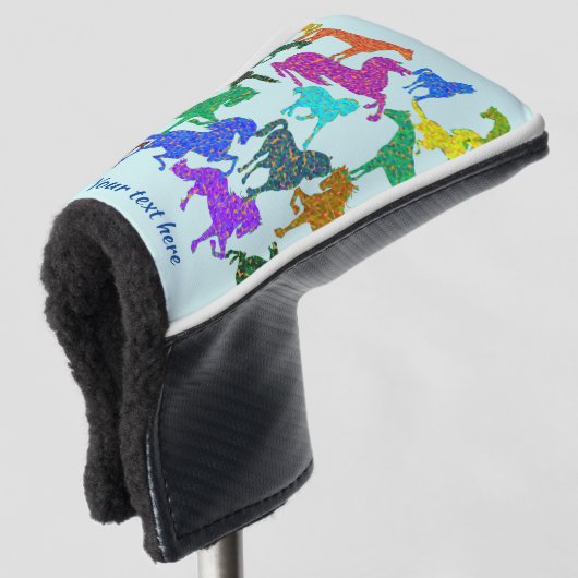 Regenboogpaarden Golfheadcover (3/4 voorkant)