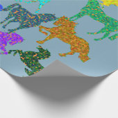 Regenboogpaarden - inpakpapier (Hoek)