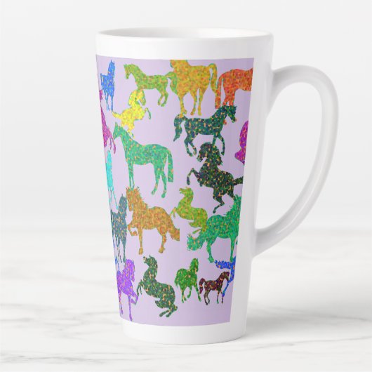 Regenboogpaarden Latte Mok (Rechts)