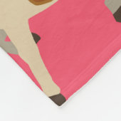 regenboogpaarden roze fleece deken (Hoek)