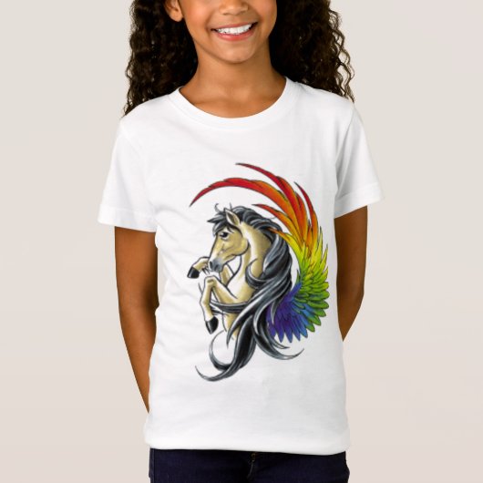 Regenboogpaarden T-shirt (Voorkant)