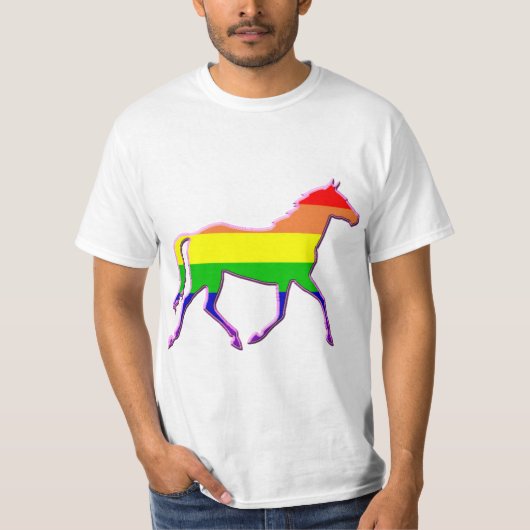 Regenboogpaarden T-shirt (Voorkant)