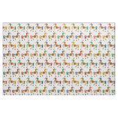 regenboogpaarden wit stof (Fat Quarter)