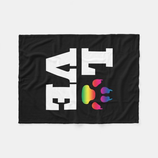 Regenboogpag Fleece Deken (Voorkant (Horizontaal))