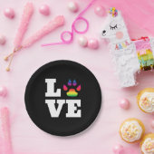 Regenboogpag Papieren Bordje (Feest)
