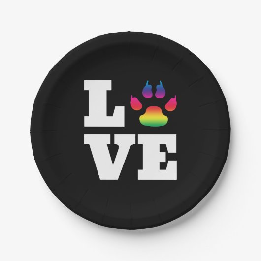 Regenboogpag Papieren Bordje (Voorkant)
