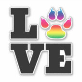 Regenboogpag Sticker (Voorkant)