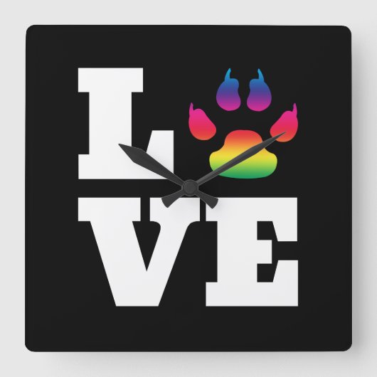Regenboogpag Vierkante Klok (Voorkant)