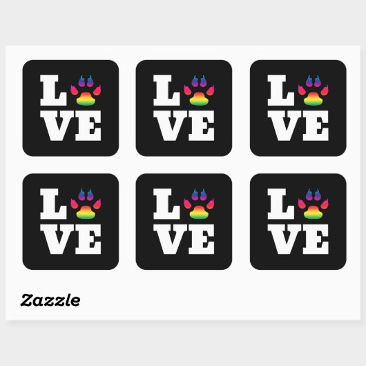 Regenboogpag Vierkante Sticker (Vel)