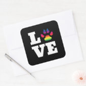 Regenboogpag Vierkante Sticker (Envelop)
