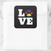 Regenboogpag Vierkante Sticker (Tas)