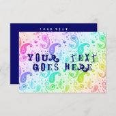 regenboogpaisley kaart (Voorkant / Achterkant)