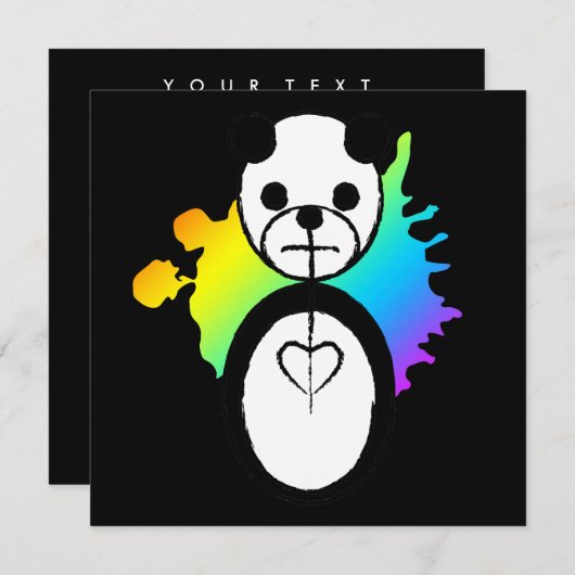 regenboogpanda splatz kaart (Voorkant / Achterkant)