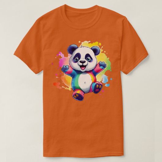 Regenboogpanda T-shirt (Design voorkant)