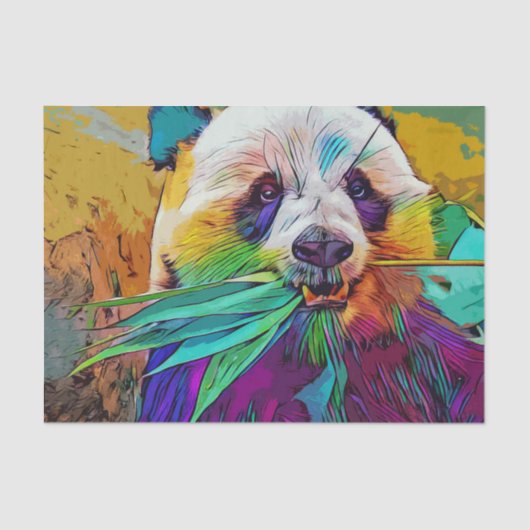 Regenboogpanda Weefselpapier Tissuepapier (Voorkant)